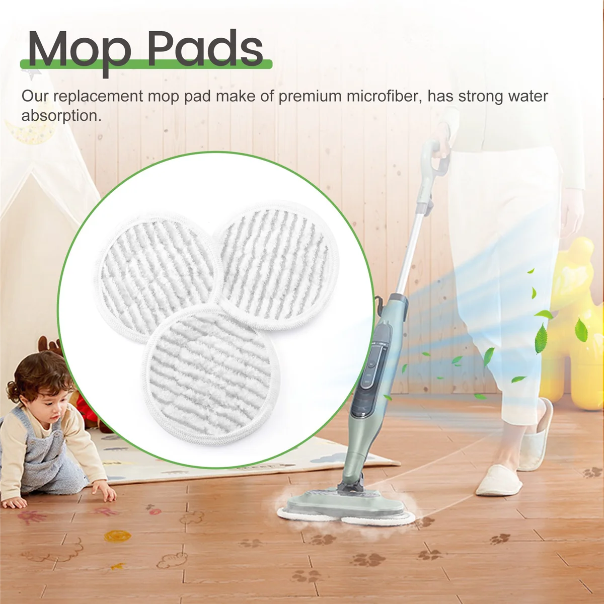 

B52C 12 Pack S7000 Steam Mop Pads for Shark S7000AMZ S7001 S7001TGT S7000 Series Steam & Scrub Steam Scrubbing Mop