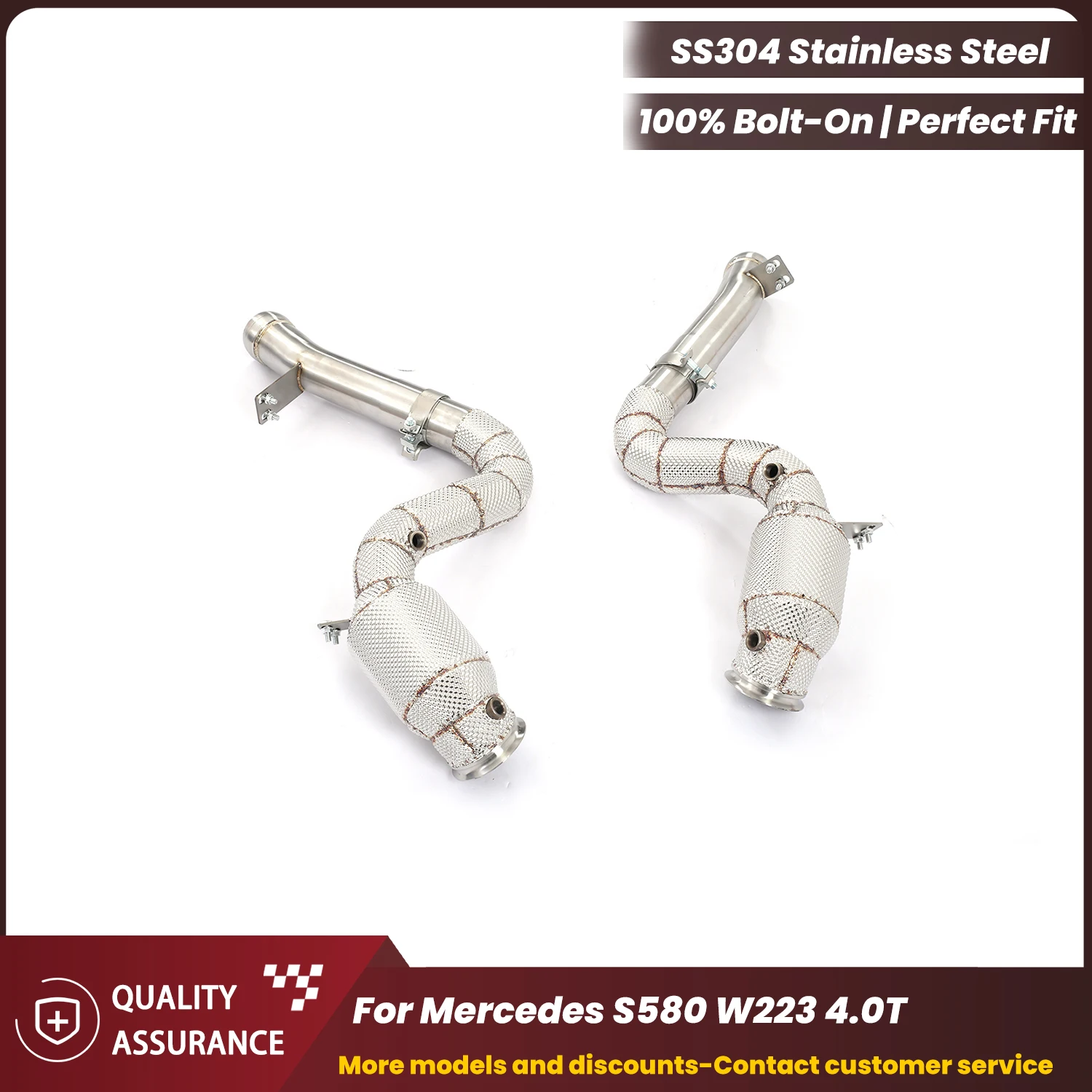 

Спортивный даунпайп ECCF с теплозащитным экраном для Mercedes S580 W223 4.0T: агрессивный звук выхлопа, высокая производительность, улучшенные характеристики.