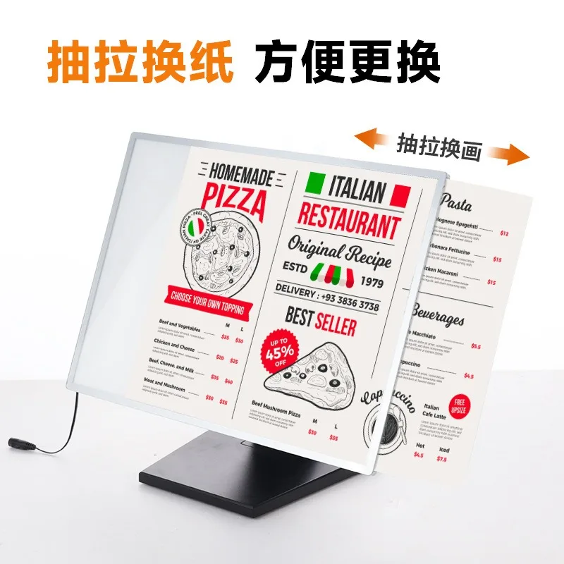 Luminous menu display board led light box billboard a4