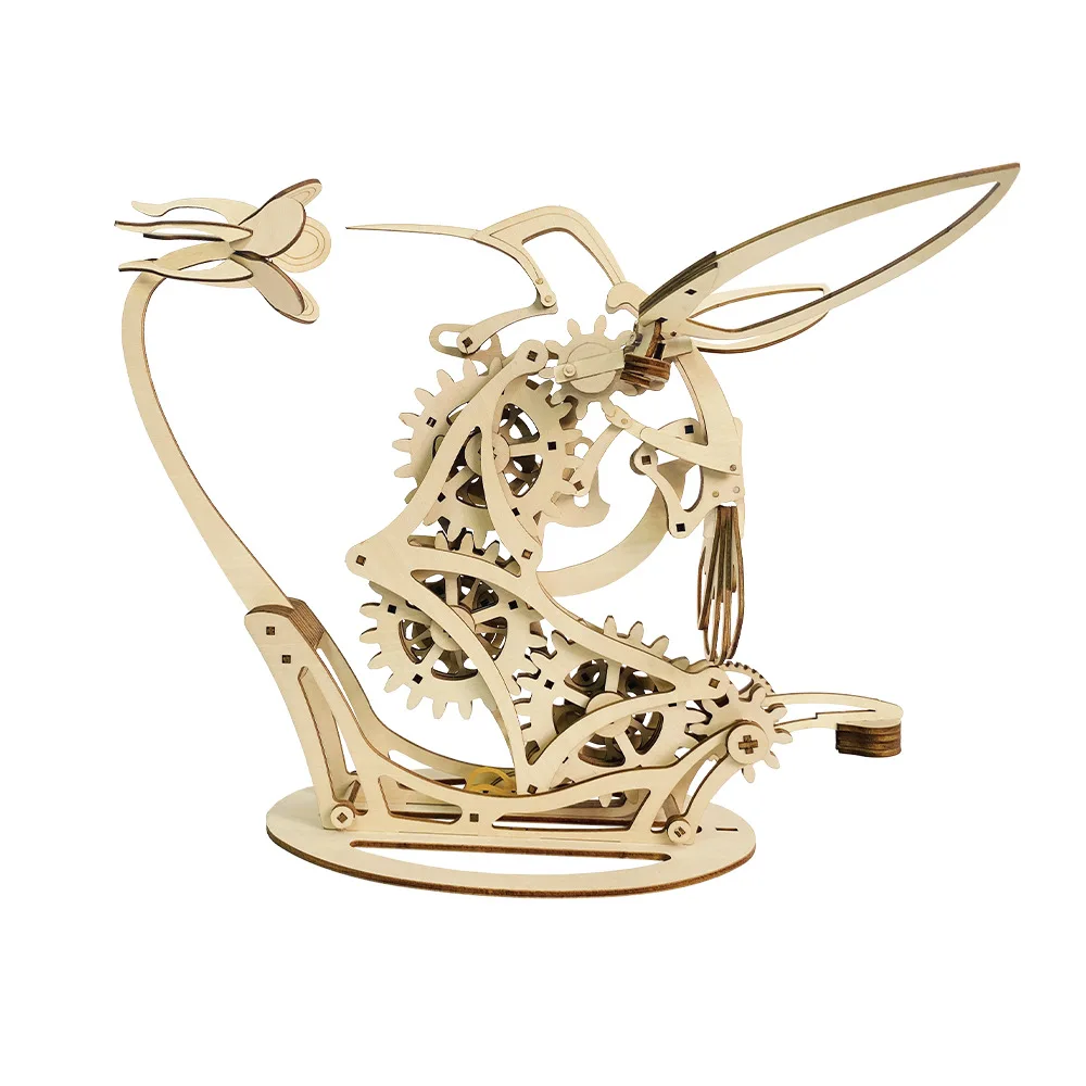 

3D Wooden Mechanical Hummingbird Model Manual Assembly Puzzle Adult Children Educational Wooden Handicraft G219