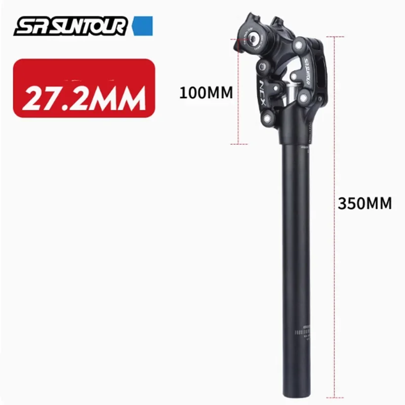 SR Suntour NCX Bicycle Damping Suspension Seat Post Mountain Bike 50mm Travel 27.2/28.6/30.0/30.4/30.9/31.6/33.9*350mm Seat Tube image 3