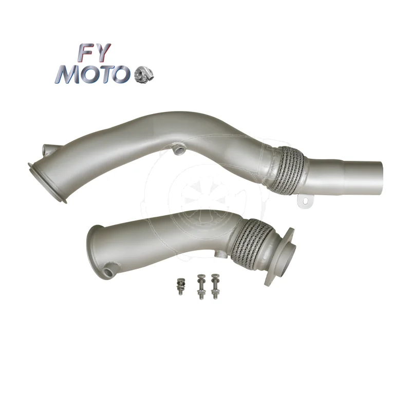 3INCH Exhaust Downpipe for  F80 F82 M3 M4 S55 with Flex Pipe with Ceramic Coating