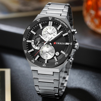CURREN Mens Watch Original Multifunctional Chronograph Quartz Watch Moon Phase Watches For Men Waterproof Mens Gifts Reloj