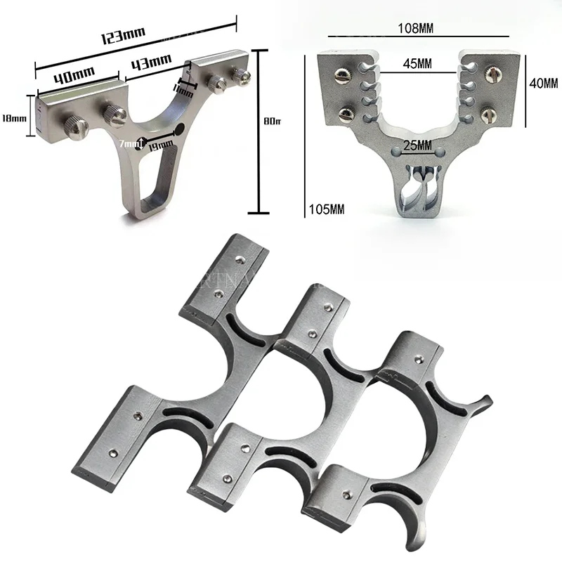 Cabezal de tirachinas multifuncional, cabezal de arco 20/40/60, cabezal de soporte para tirachinas al aire libre, cabezales de acero inoxidable, piezas de tirachinas de varilla larga