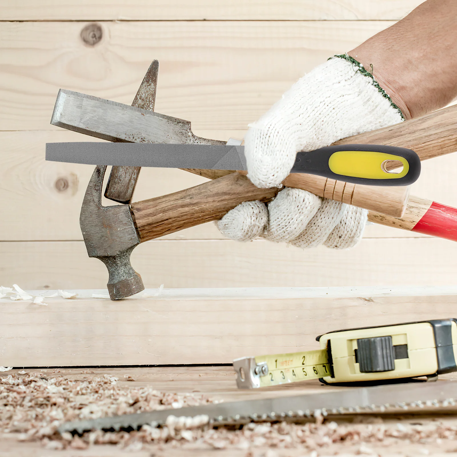 

Professional Flat File Metal Polishing Tool Durable Anti-Slip Handle Design Easy to Operate for Metal Grinding and Polishing