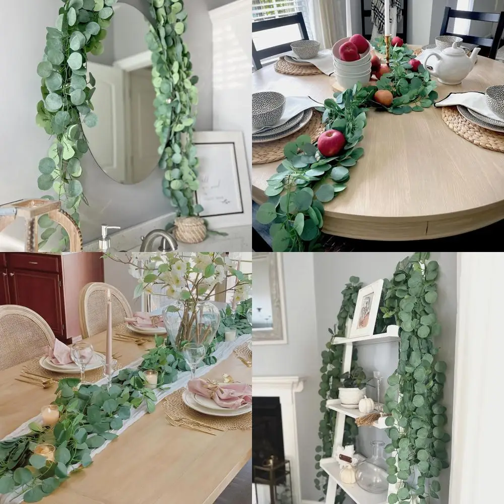 

Artificial Eucalyptus Garland: 96 Pieces for Wedding, Party, and Home Decor