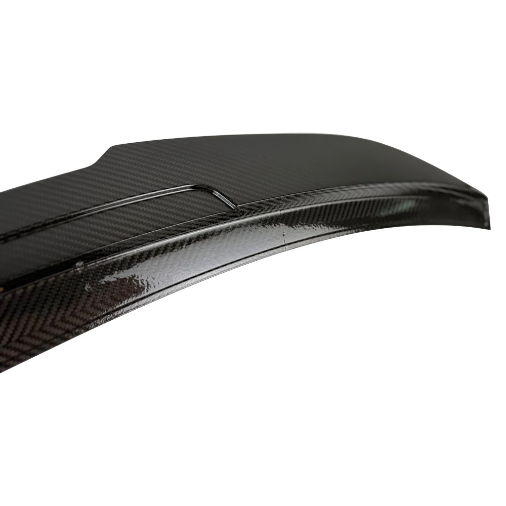 F82 Spoiler, 3*3 3K Twill Weaving PM-look Autoclave Dry Carbon Fiber High-kick Rear Trunk Spoiler for BMW M4 Coupe 2015 - 2020
