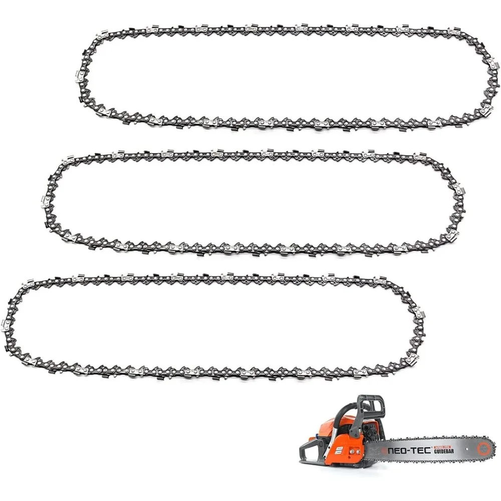 

Комплект из 3 цепей для бензопилы 22 дюйма, шаг 325 LP, калибр 0.58, 86 ведущих звеньев, подходит для 57CC 21LPX086G 5200 5800 6200