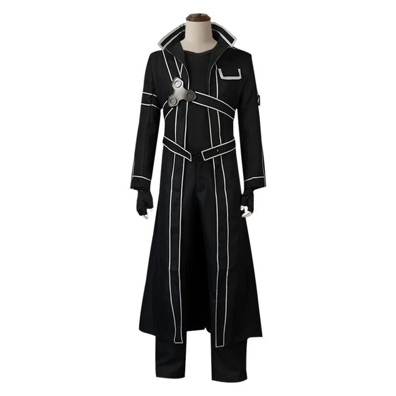 Anime Cosplay Game Inspired By Sword Art Online Kirito Cosplay Costume SAO Kirigaya Kazuto Halloween Clothes