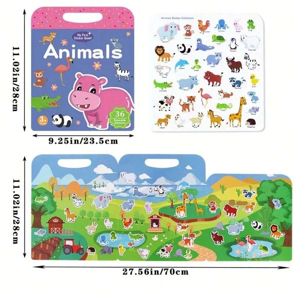 Reusable Sticker Book For Kids, Washable Stickers For Toddlers, Christmas Gift For Preschool Kids