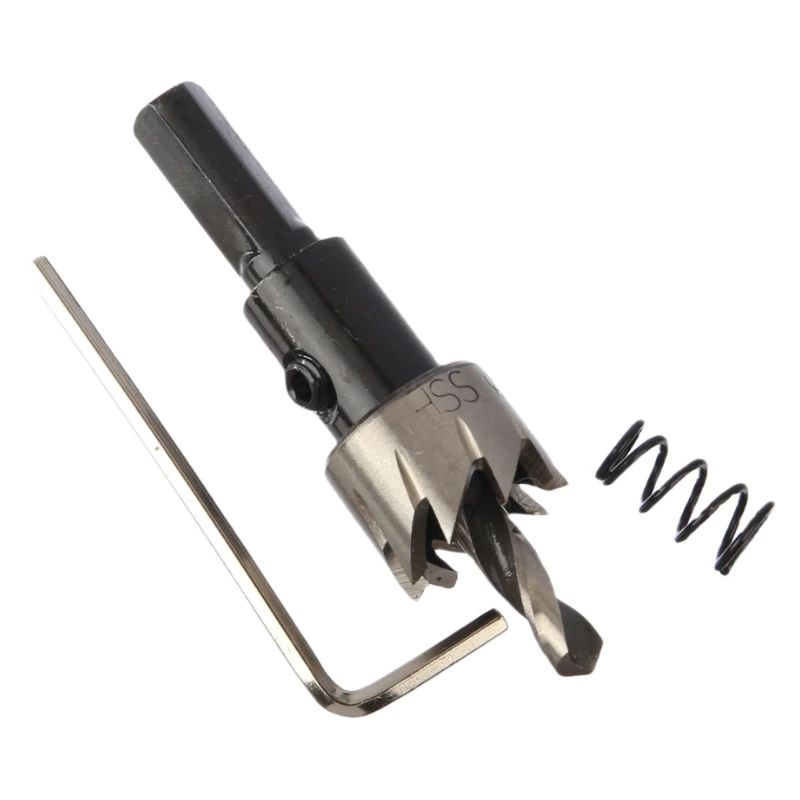 1 peça serra de buraco hss 17mm conjunto de ferramentas de mandril abridor de buraco de aço de alta velocidade para perfuração de metal fino metalurgia