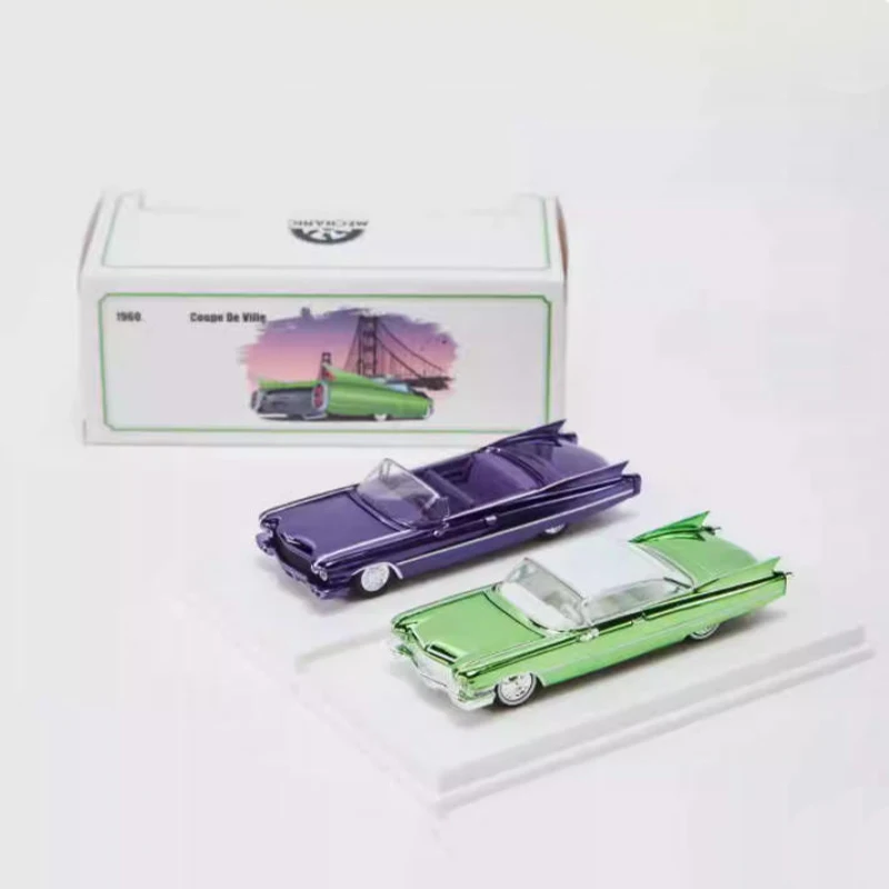 Diecast Original 1:64 Scale 1960 Coupe De Ville Simulation Alloy Car Model Static Display Collectible Toy Gift Ornament Souvenir