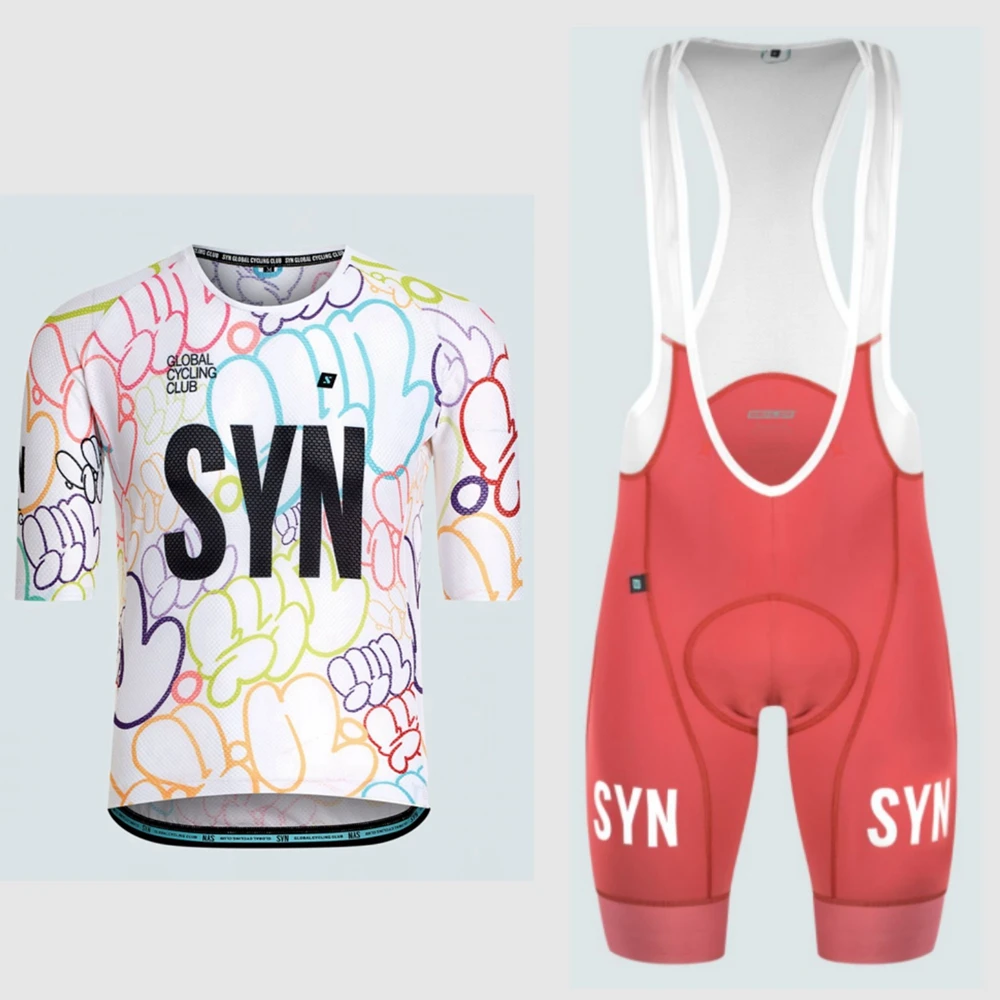 MEN'S TRAINING DESIGN LAB ZIPLESS JERSEY BUBBLE WHITE Short Sleeve Cycling Set With Bib Shorts Bicycle Sports MTB kit