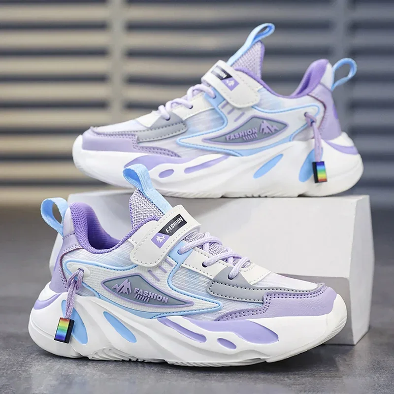 

2025 кроссовки для девочек, детская повседневная обувь, модная детская школьная спортивная обувь на платформе для детей от 7 до 12 лет для девочек