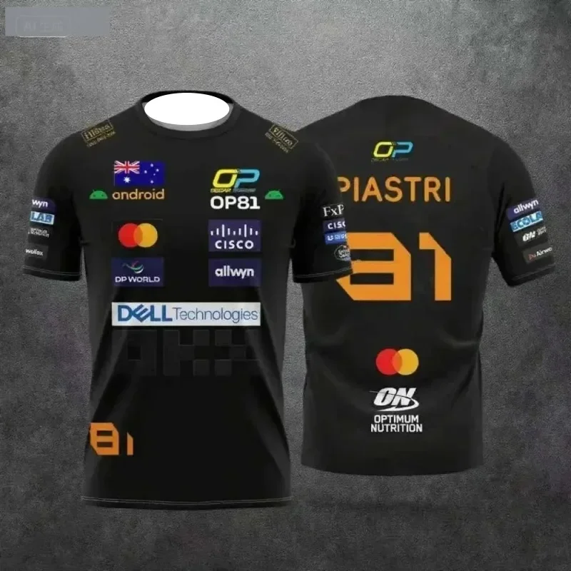 2026 McLaren Lando Norris Racing Suit Style T-shirt No.4 81  Breathable Classic Design for Fans Daily Outdoor Family Kids Tees - view 3
