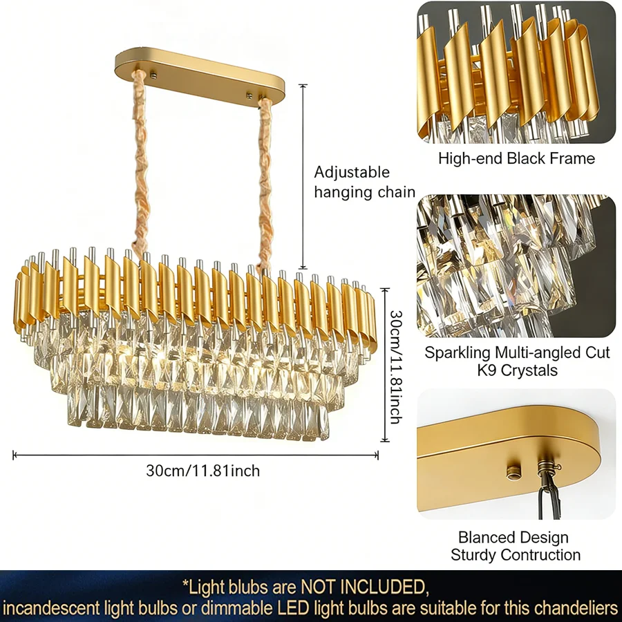 Luxe kristallen plafondkroonluchter verlichting moderne woonkamer verlichting glans binnen slaapkamer huisdecoratie led hangende hanglamp