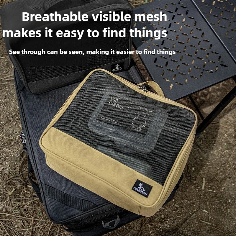 حقيبة تخزين للتخييم في الهواء الطلق، حقيبة داخلية ذات سعة كبيرة، تخزين للسفر وحقيبة متنوعة لتخزين أدوات المائدة وأدوات الزينة #3