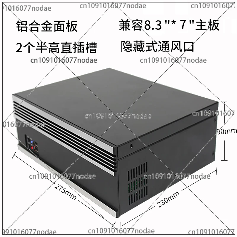 Multiple Serial Port ITX Industrial Control Small Chassis with 2 Half Height Slots Felx Embedded Industrial Control Vision