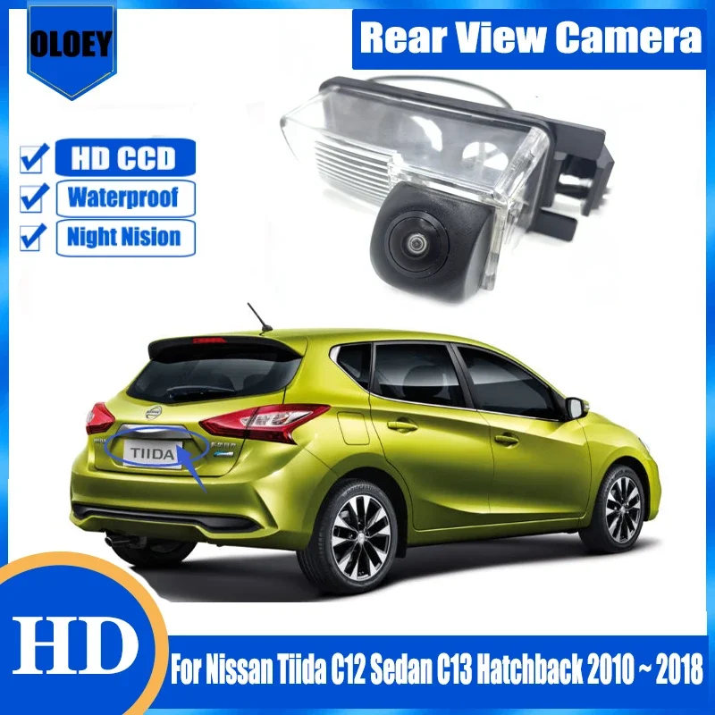 

HD rear camera For Nissan Tiida C12 Sedan C13 Hatchback 2010 ~ 2018 Night vision Parking Reversing Camera / license plate camera