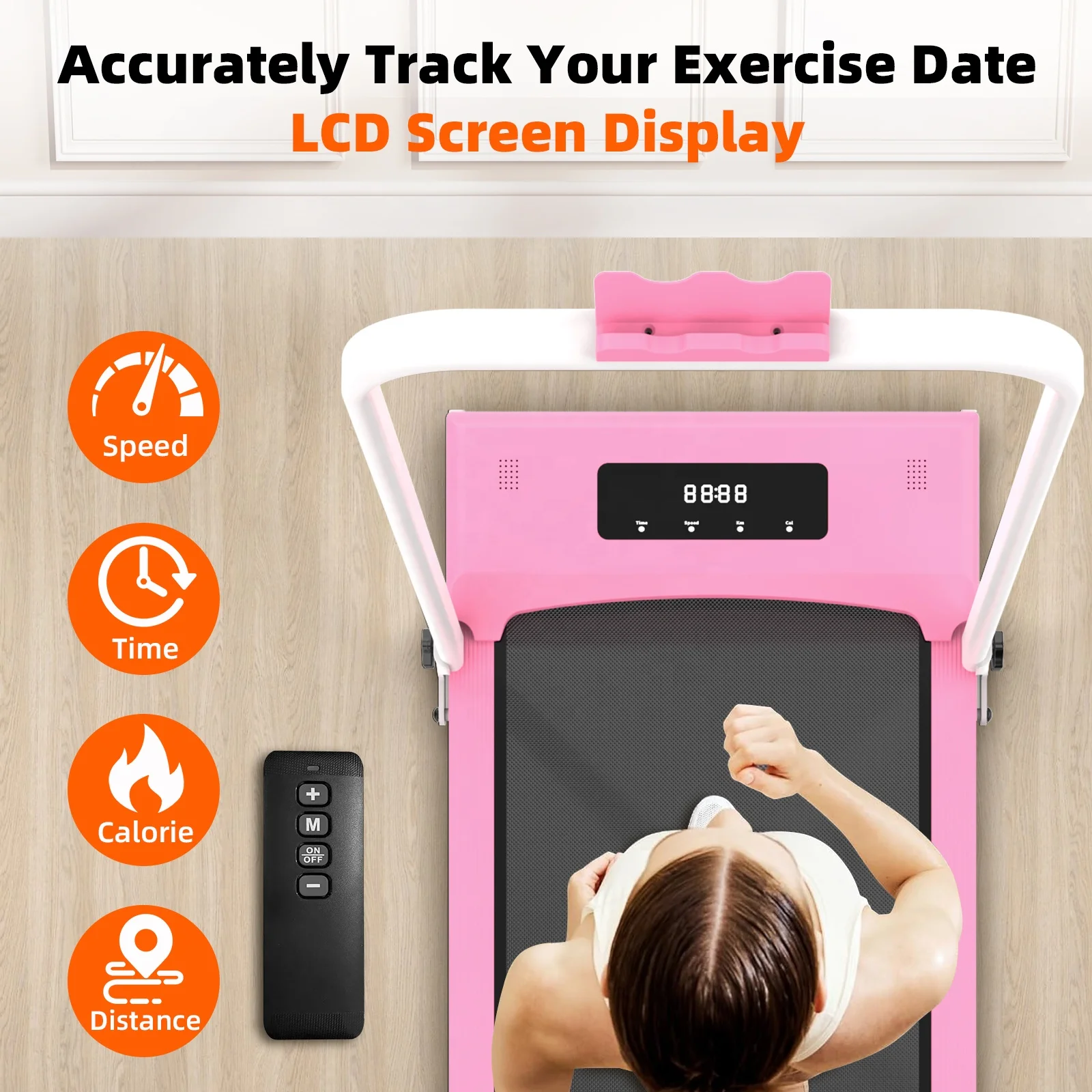 Walking Pad, Under Desk Treadmill, 3 In 1 Portable Treadmill With Remote Control LED Display Walking Jogging For Office Home Use