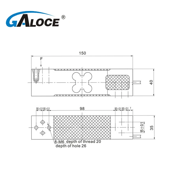 GPB144 계량 스케일 단일 포인트 로드셀 200kg