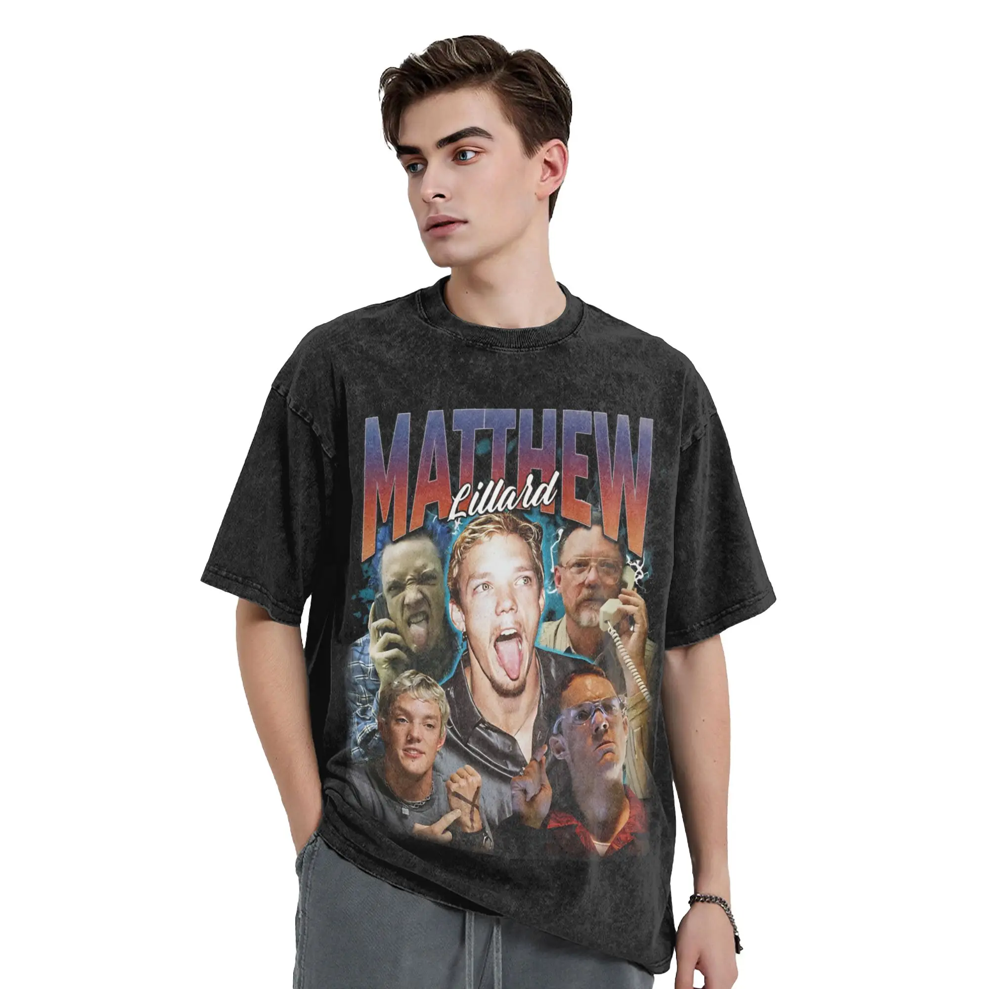Funny Matthew Lillard T-Shirts Men Round Neck Pure Cotton Washed T Shirts  Short Sleeve Tee Shirt Plus Size Clothes