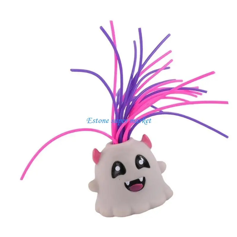 090B Skull Model Toy Venting Toy Sensory Hair Pulling Toy for Children Pinch