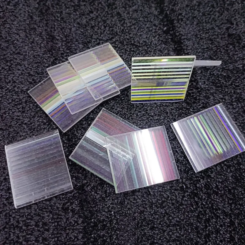 200pcs Rectangle Prism Dichroic Prisma Stained Glass Optical Experiment Instrument Home Decoration DIY Design