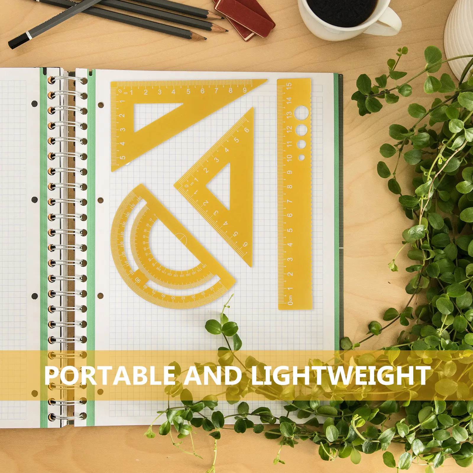 

Набор из 4 предметов: линейки из алюминиевого сплава, металлические геометрические инструменты, треугольник, транспортир, измерительная шкала для школы, офиса, студентов