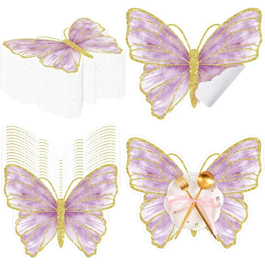 

Butterfly Paper Placemats Disposable Colorful Butterfly Table Mats for Spring Summer Wedding Baby Shower Birthday and Holiday P
