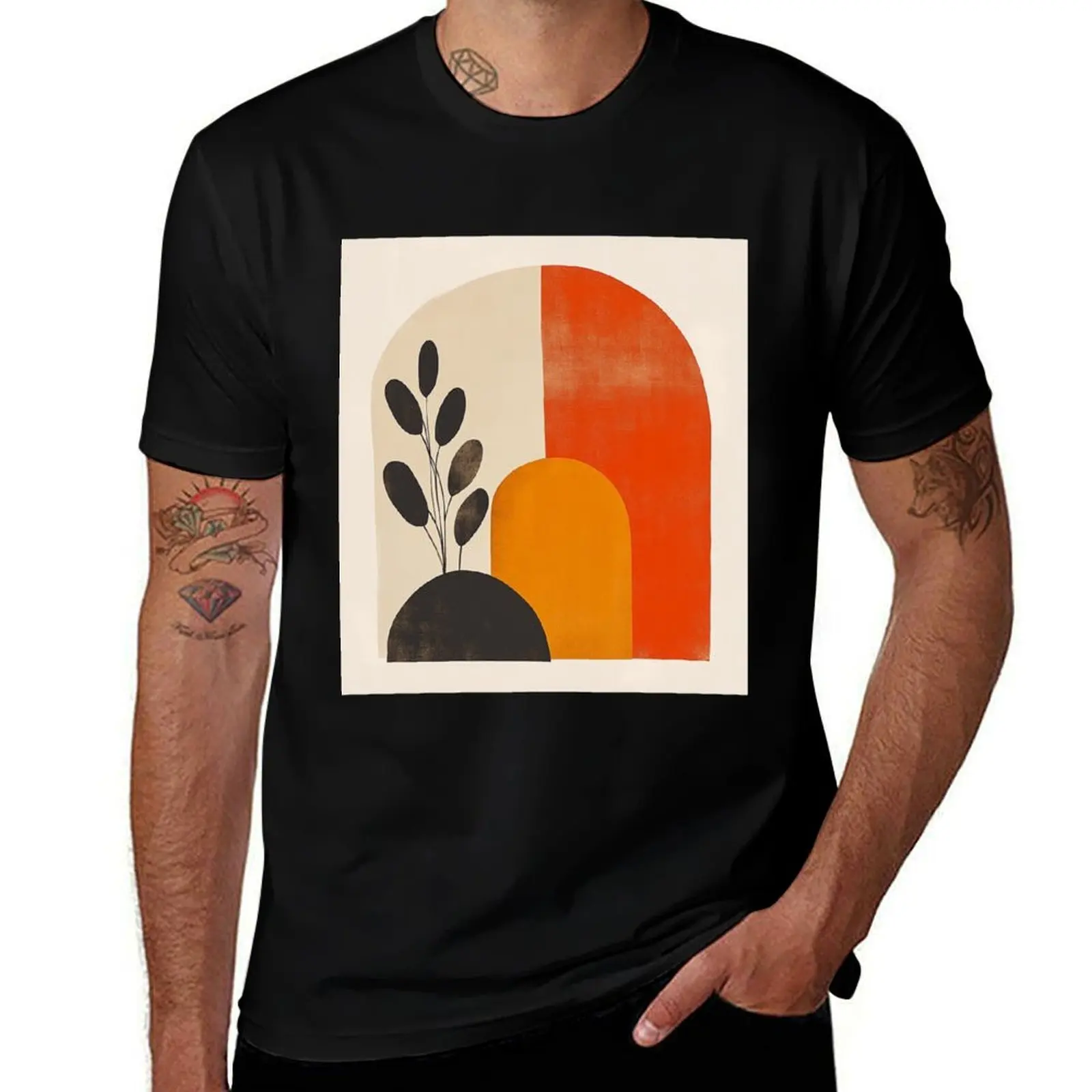Artistic Expressionistic Boho Modern Minimalistic Art For Slow Living Vibes T-Shirt anime clothes Anime t-shirt t shirts for men