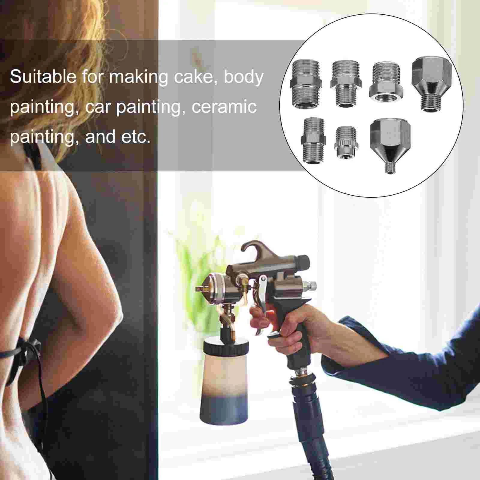 Airbrush Coupler Fitting Quick Connect Accessories Adapter Connector Suite Metal Kit