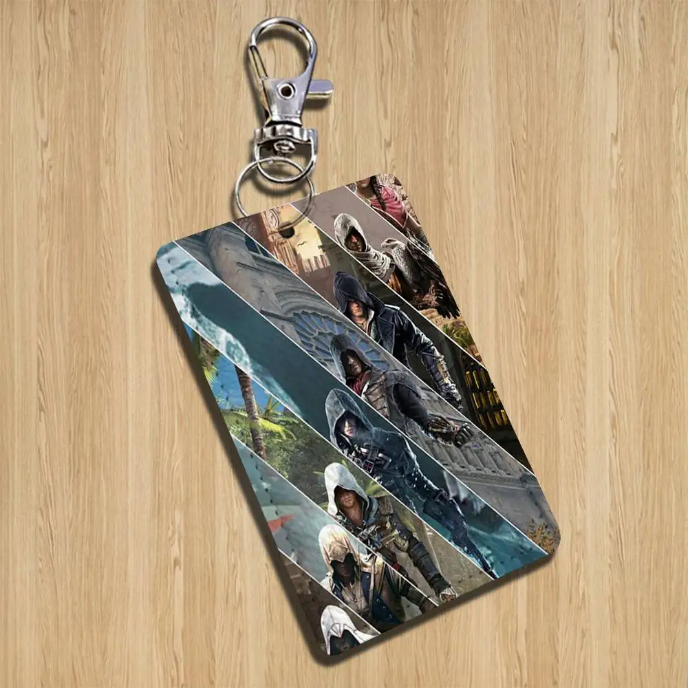 لعبة A-القتلة كول CreedS حامل سلسلة المفاتيح مناسبة لمترو الأنفاق البنك بطاقة حافلة بطاقة حافظة شارة محفظة حمل نمط محكم #6