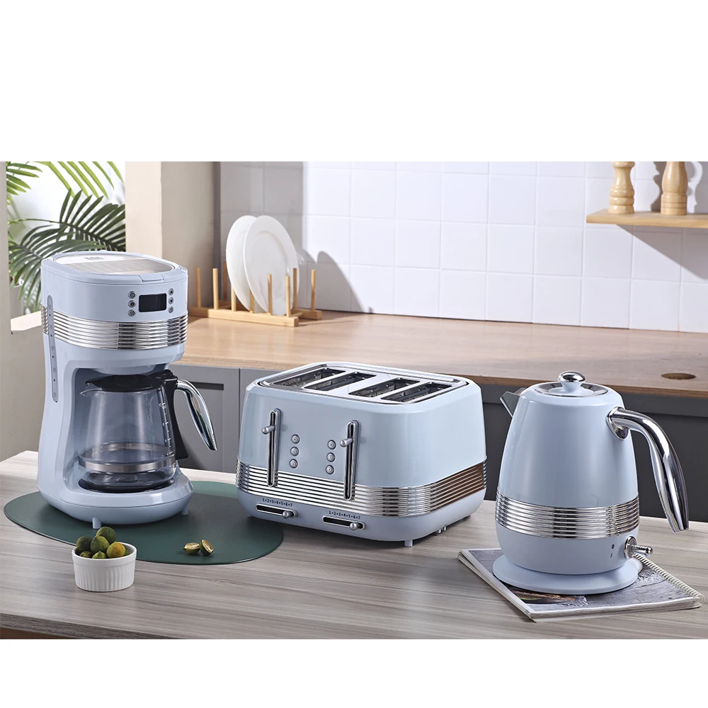 2026 Hot Sale Toaster And Water Kettle Kitchen Appliance Sets Coffee Maker Machine Stainless Steel Electric Kettle And Toaster view 3