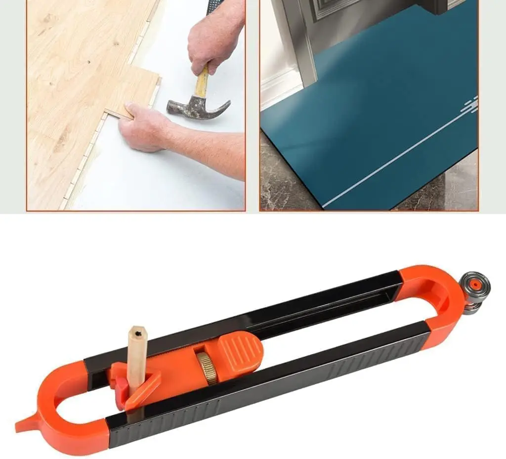 Precise Contour Scribe Tool with Lock for Pencil - Woodworking Edge Corner Measuring Profile Duplicator