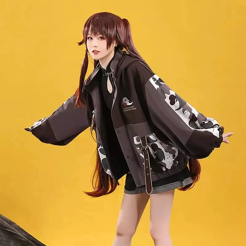 Nuovo gioco Yuanshen Imapact Animation surnoudin HUTAO secondo Yuan da donna con lo stesso cappotto Casual da donna Cosplay