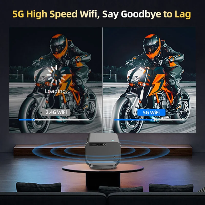 Proyector inteligente P20 Pro Android 13,0 Wifi6 Smart Full HD 1080P 4K Proyector LED Enfoque automático para Proyector de teatro