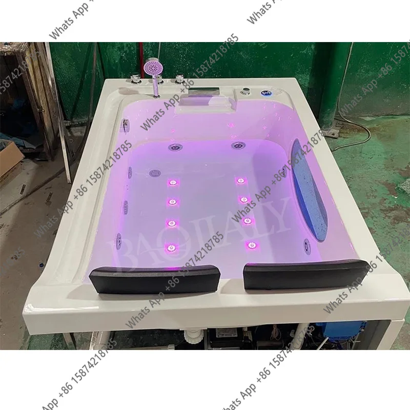 Kk Bathtub Double Large Size 1.7m Luxury Smart Thermostatic Bathtub Home Surfing Massage Tank Hotel Bed And Breakfast