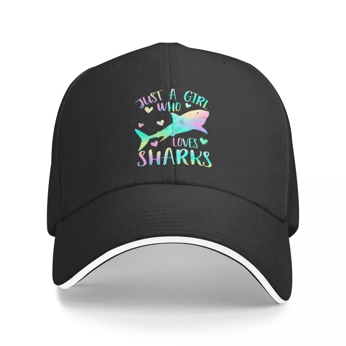 

Just a Girl Who Loves Sharks Cute Shark Lover Girls Themed Baseball Cap western Hat Hats For Men Women's