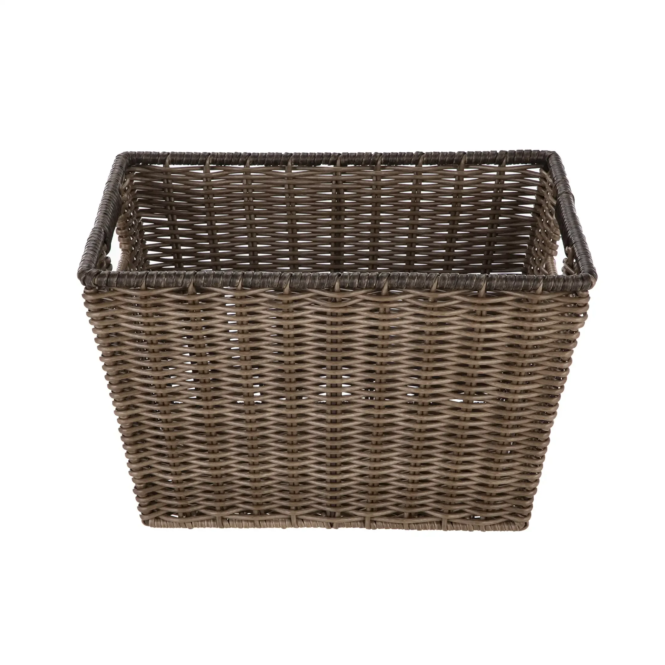 

Better Homes & Gardens Large Poly Rattan Storage Basket with Handles, 2 Pack