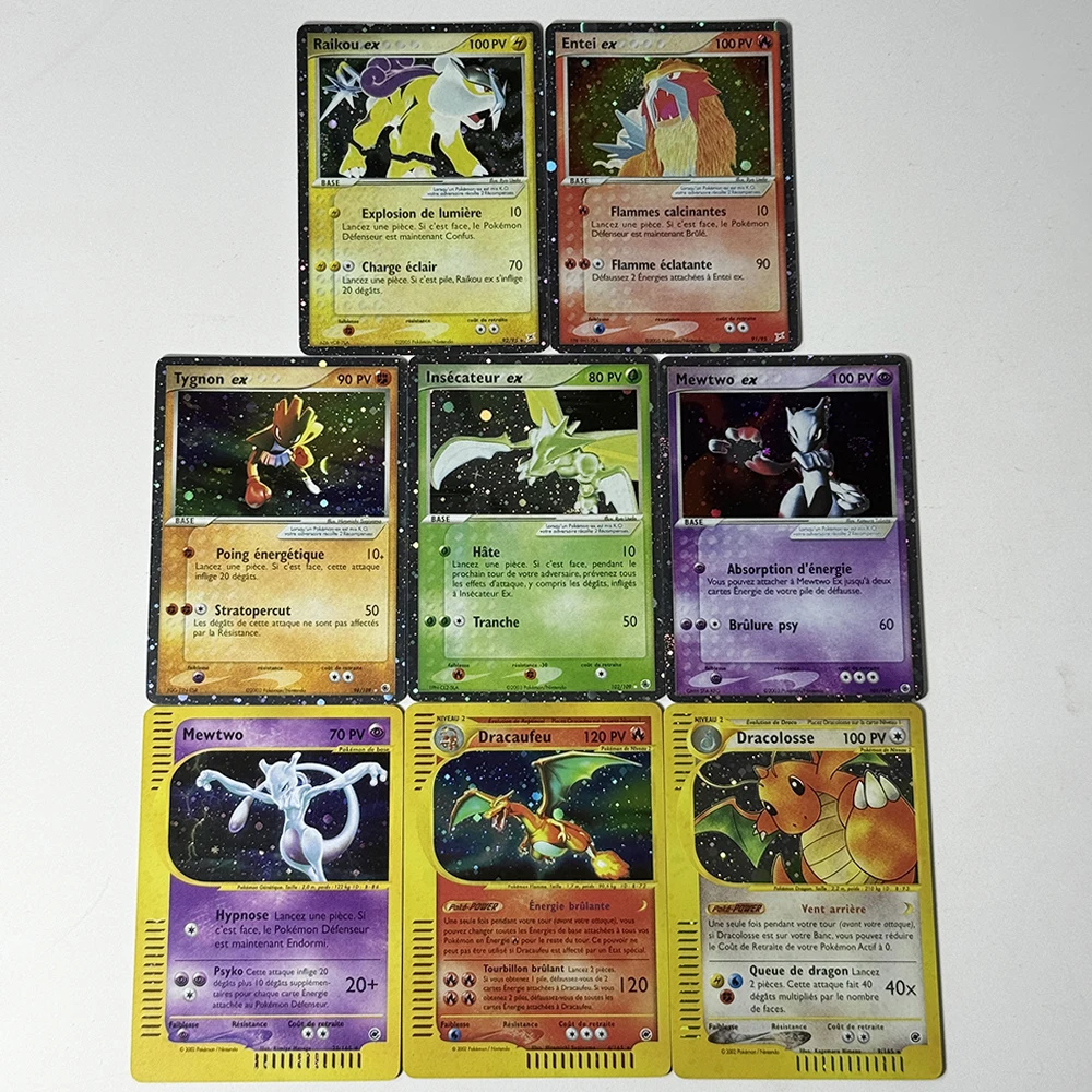 PKM French PTCG Expedition Team Magma vs Team Aqua+Ruby & Sapphire Foil Galaxy Game Cards DIY Hitmonchan ex Charizard Scyther ex
