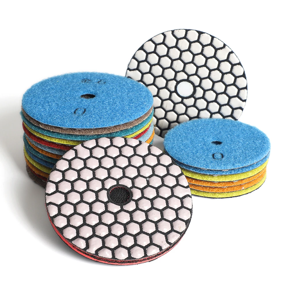 

630Pcs 4 Inch 100mm Abrasive Diamond Dry Polishing Pads for Granite Stone Concrete Marble Polishing Use Grinding Disc