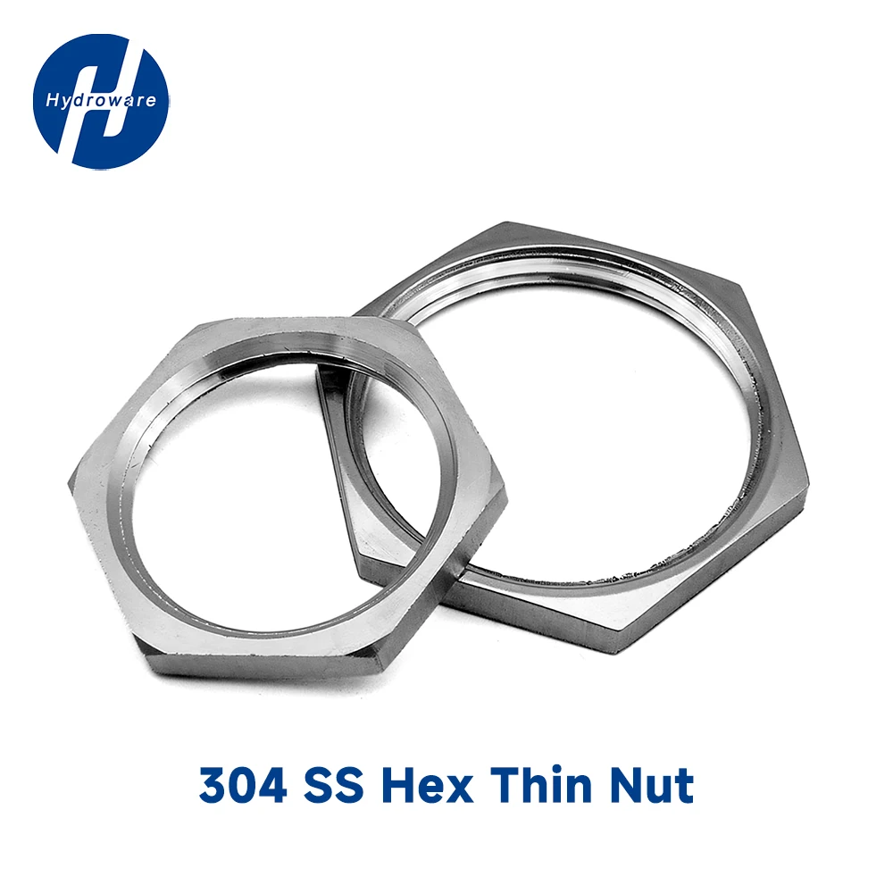 Hex Thin Lock Nut 304 Stainless Steel BSP G Thread 1/8