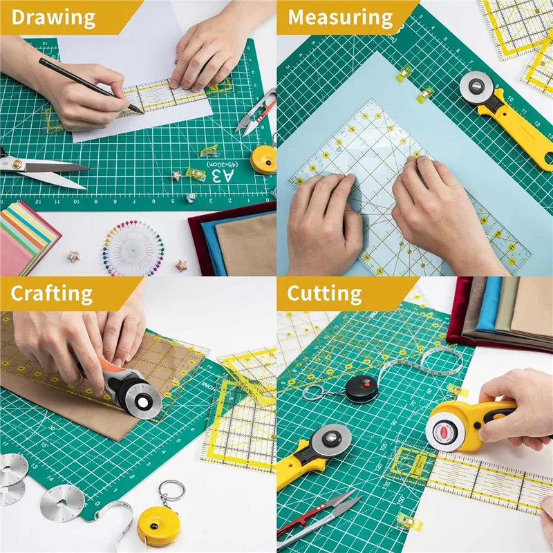 A59E-Righelli per quilting Modelli per quilting Righelli per quilting Righelli acrilici Righello per taglio tessuto con anelli antiscivolo