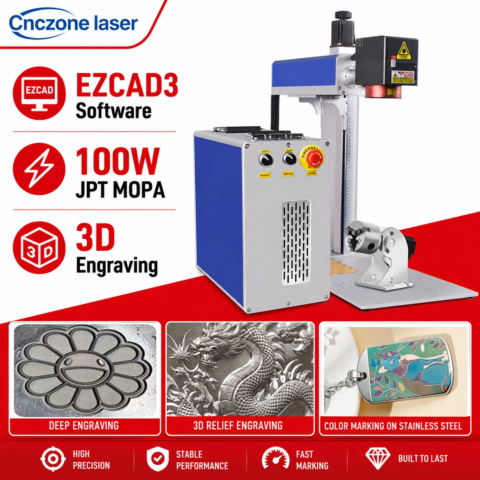 Industrial Laser Machines - ماكينة نقش بالليزر 2.5D بقوة 100