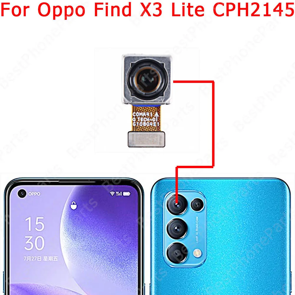 Camera Module For OPPO Find X3 Lite Pro Neo Selfie Big Front Facing Rear Back View Backside Camera Replacement Repair Flex Cable