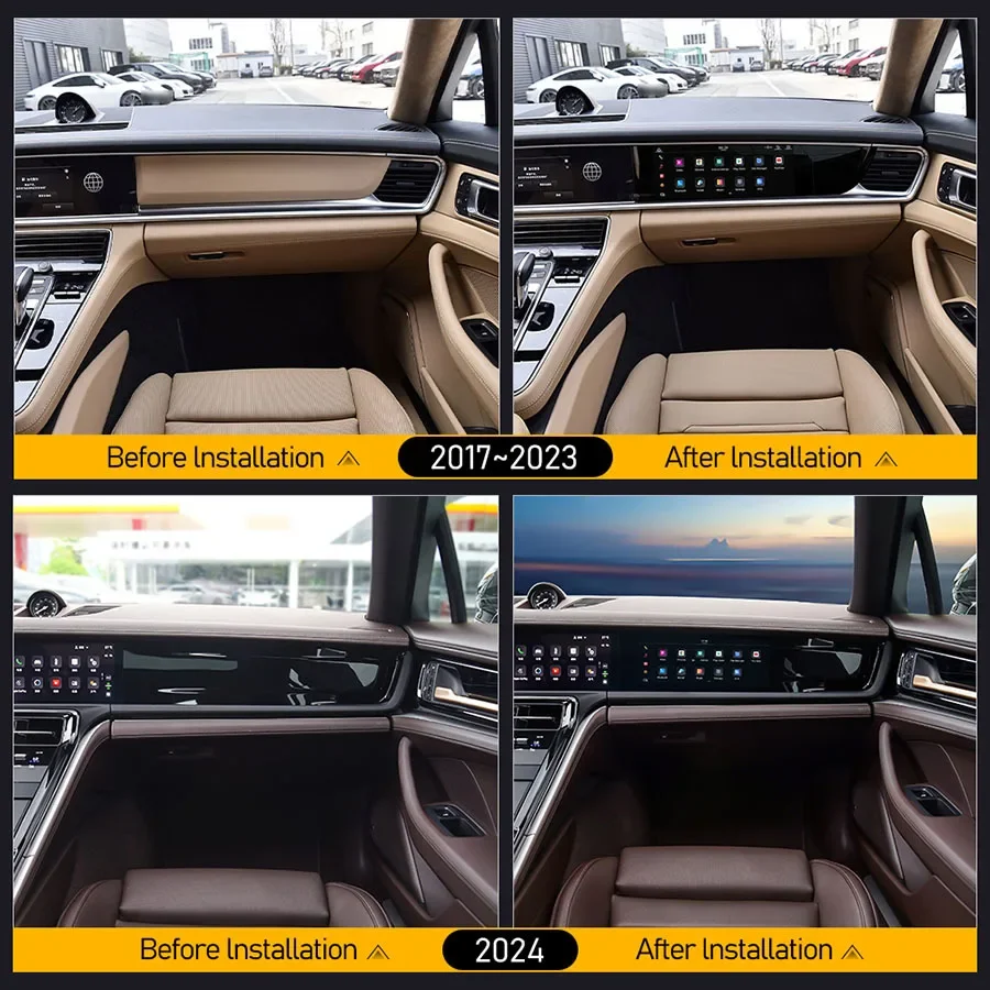 Car Radio For Porsche Panamera 2017-2024 Android Passenger Instrument Entertainment GPS Stereo Digital Co-pilot Smart Screen