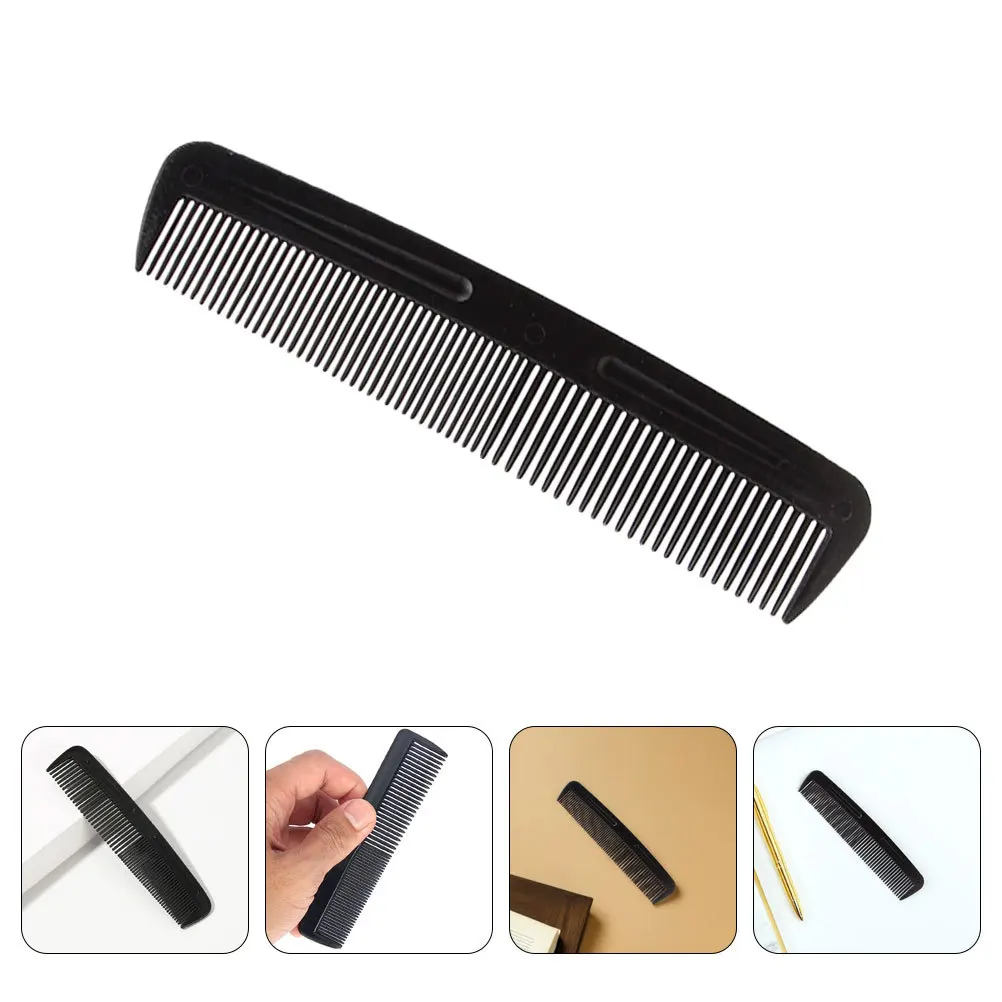 200 szt. Grzebieni do włosów z podwójnymi zębami, czarny, z drobnymi i szerokimi zębami, kieszonkowy grzebień, kompaktowy, przenośny, podróżny, fryzjerski, do stylizacji, do pielęgnacji wąsów.