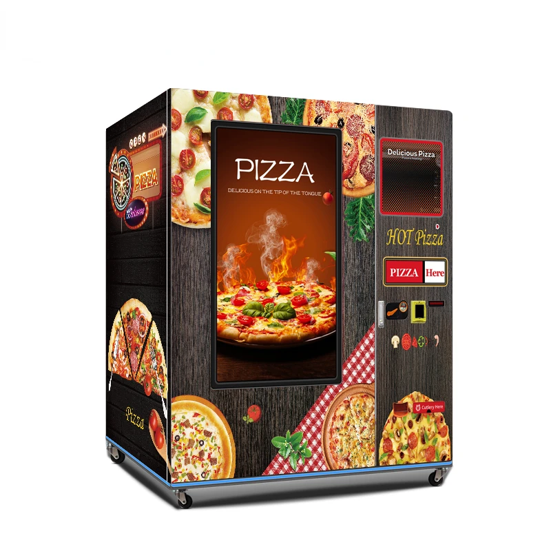 Samonagrzewający się automat do sprzedaży pizzy Automat do serwowania pizzy na zewnątrz