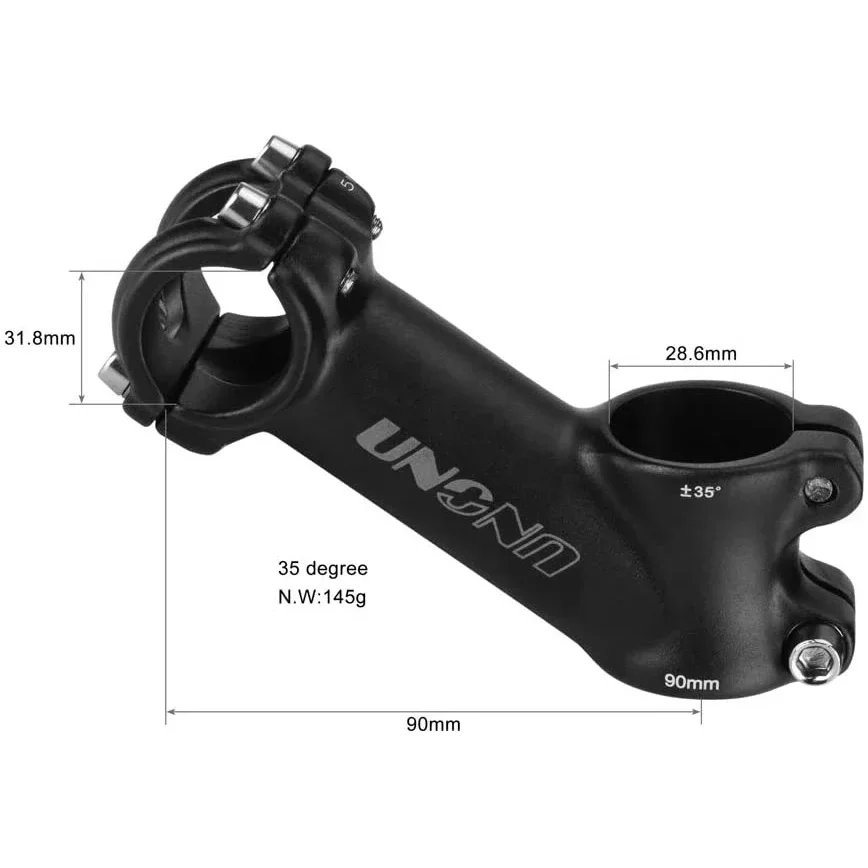 UNO MTB Bike Stem -7 17 35 Degree Ultralight Alu  31.8mm 60 70 80 90 100 110 120 130mm Road Bicycle Stem King Alloy